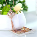 Wholesale gold and silver Clover Sweater chain